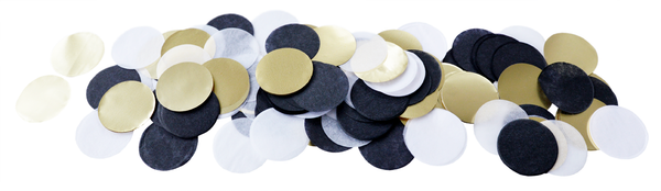 Confetti gold/schwarz/weiß