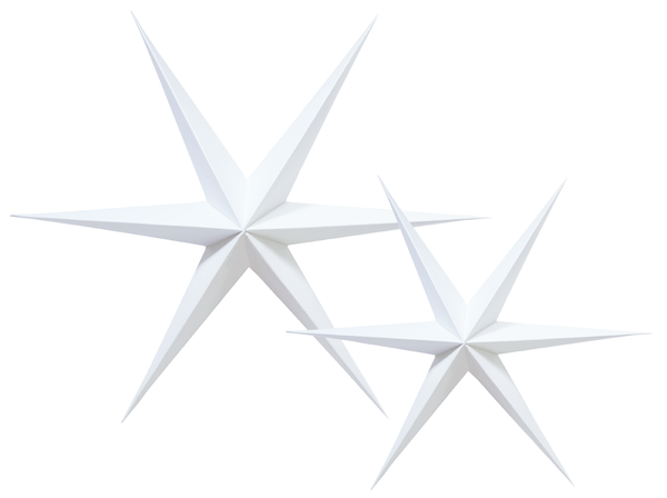 Papier Sterne weiß (2)