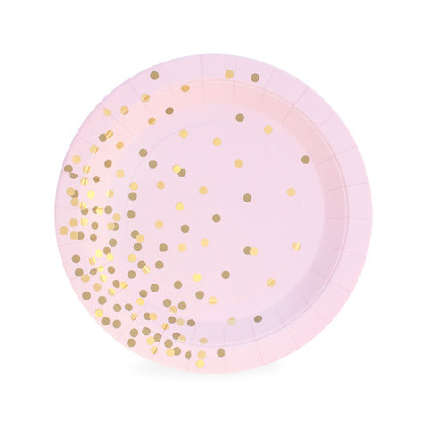 Teller Confetti rosa (12)