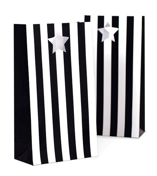 Party Bag schwarze Streifen (12)
