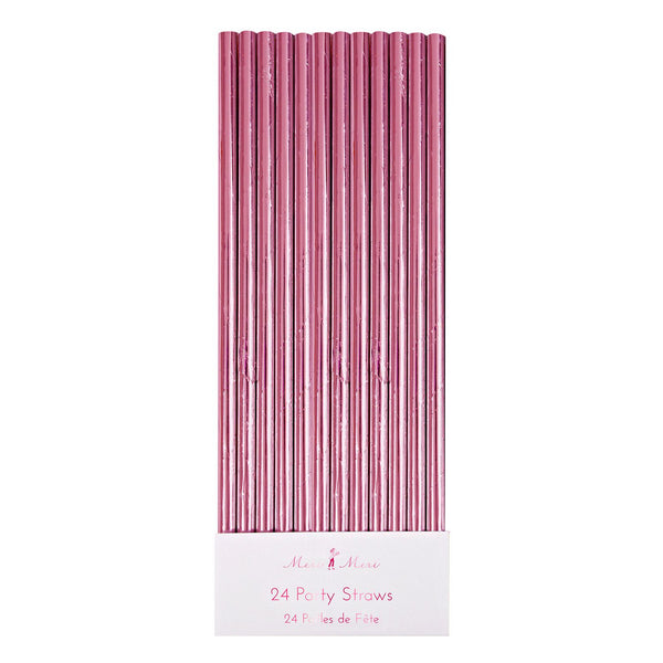 Trinkhalme rosa (24)