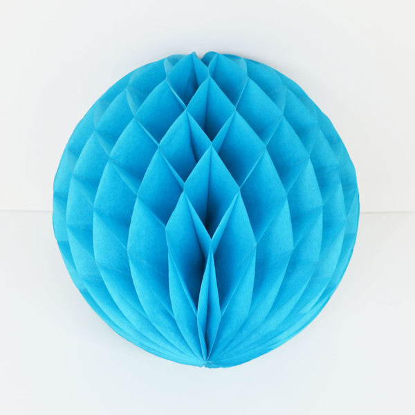 Papier Wabenball blau