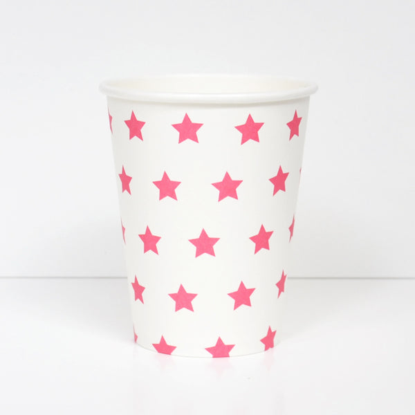 Becher pink Sterne (8)