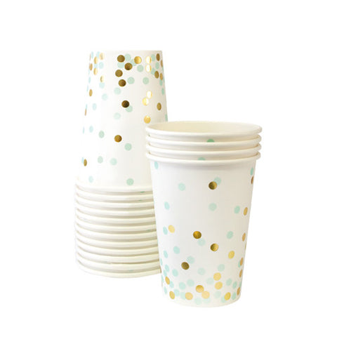 Becher Confetti mint (12)