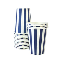 Becher dunkelblaue Streifen (12)
