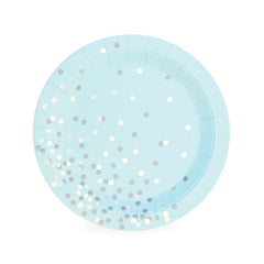 Teller Confetti blau (12)