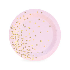 Teller Confetti rosa (12)