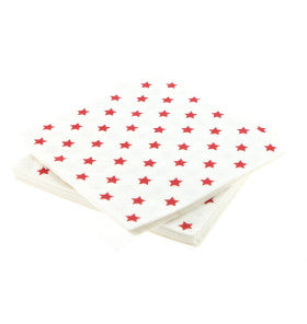 Serviette rote Sterne (20)