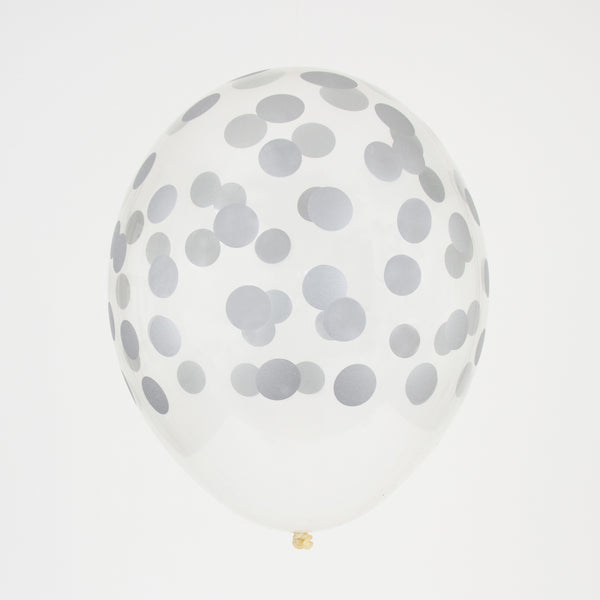 Ballon Confetti silber (5)