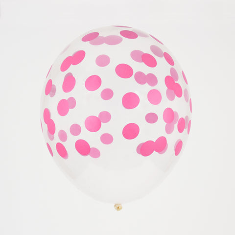 Ballon Confetti pink (5)