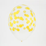 Ballon Confetti gelb (5)