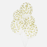 Ballon Confetti gold (5)