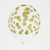 Ballon Confetti gold (5)