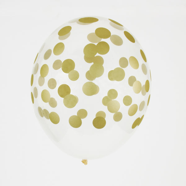 Ballon Confetti gold (5)