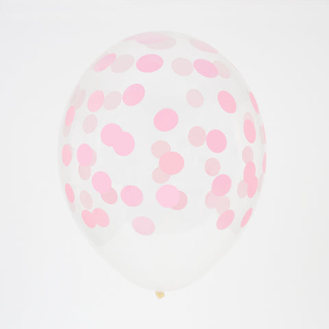 Ballon Confetti rosa (5)