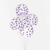 Ballon Confetti lila (5)