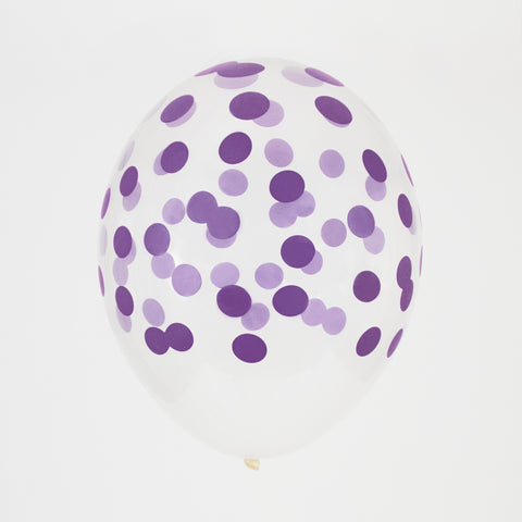 Ballon Confetti lila (5)