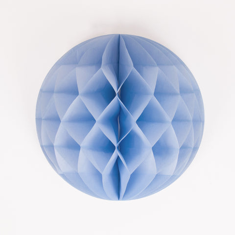 Papier Wabenball blau pastel