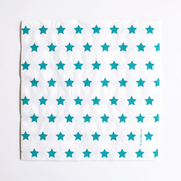 Serviette Sterne blau (20)